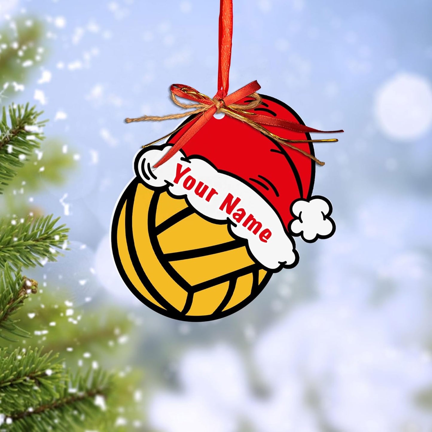 Custom Name Water Polo Christmas Ornament – Personalized Wayer Polo Ornament, Sport Holiday Tree Decoration TW9