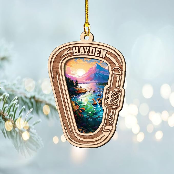 Personalized Rock Climber Christmas Gift for Mountaineers - Climbing Ornament LL17