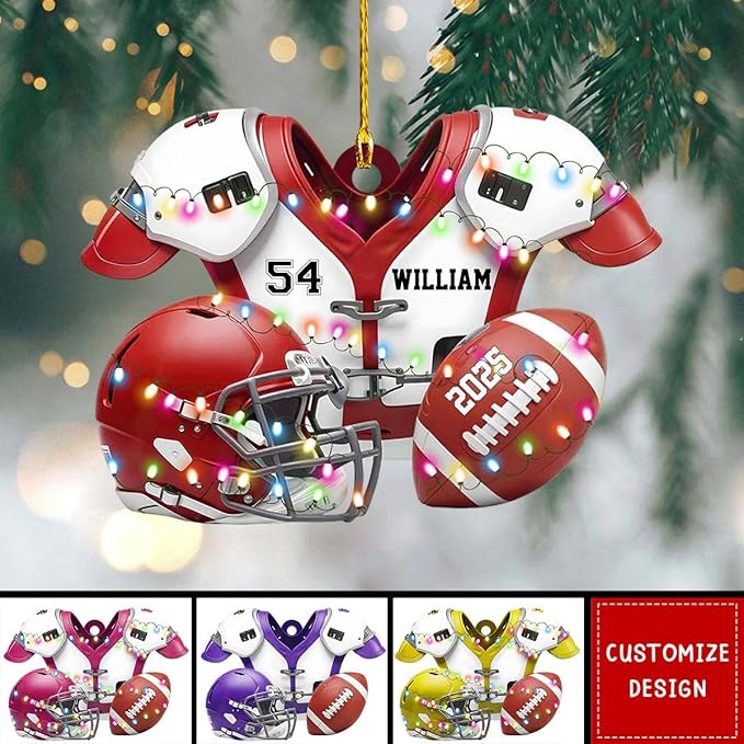 Personalized Football Uniform Ornament - American Football Ornament Gift LL18