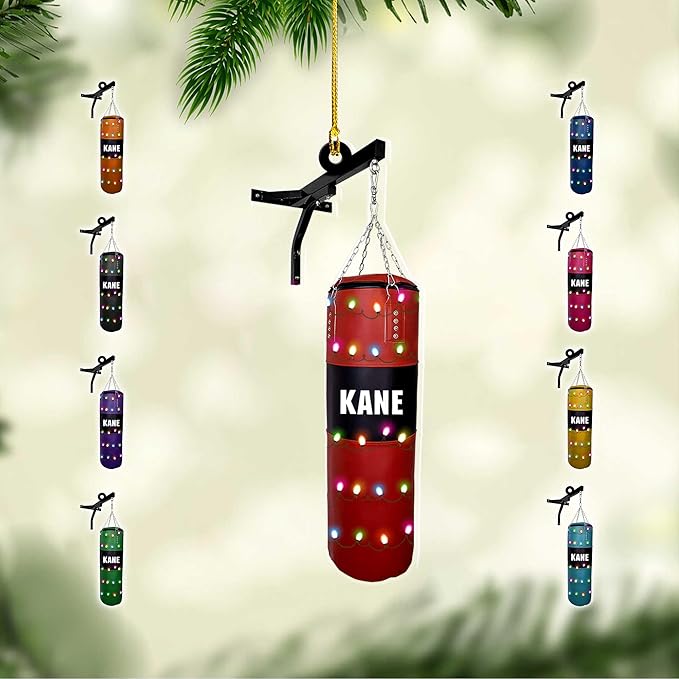 Custom Boxing Gloves Christmas Ornament - Personalized Boxing Ornament Gift LL12