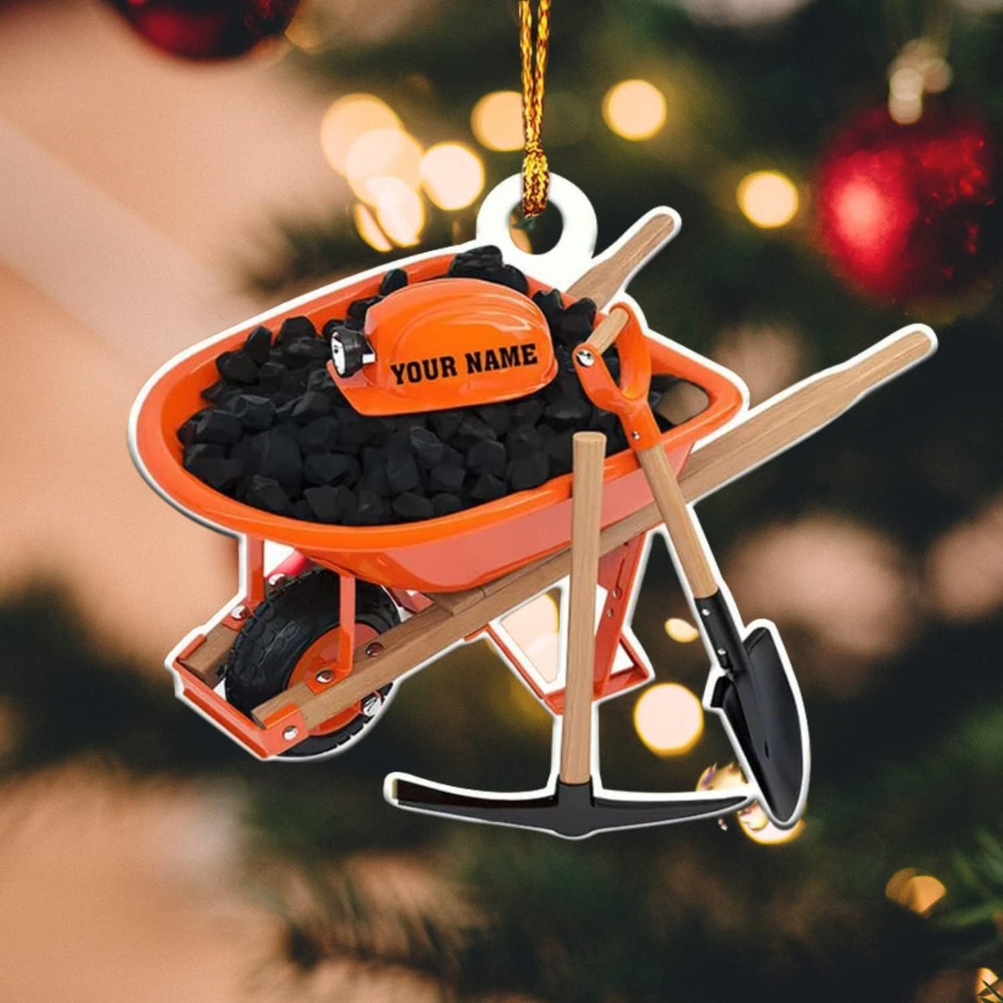 Custom Coal Miner Christmas Ornament – Personalized Name Decor Cmn1