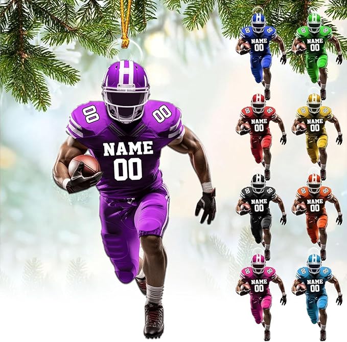 Personalized Sports Gift - Customize American Football Ornament