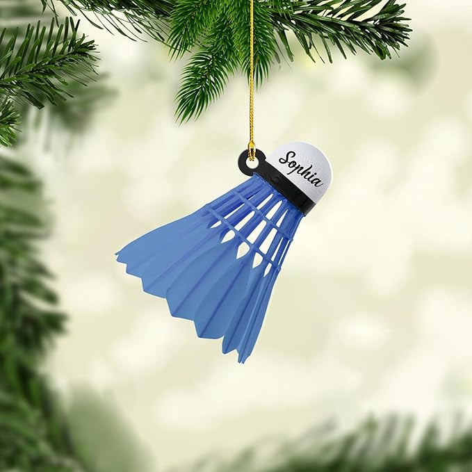 Custom Christmas Gift for Badminton Players, Sports Lovers Badminton Ornament LL14