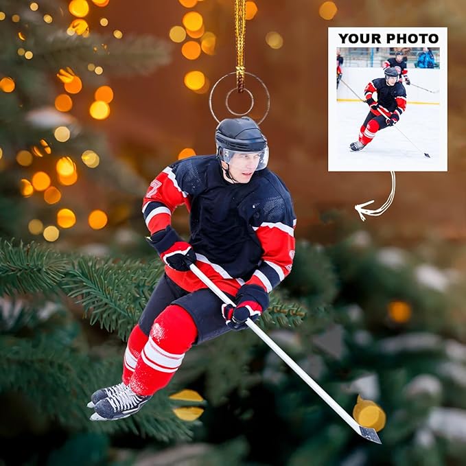 Personalized ice Hockey Ornament N31