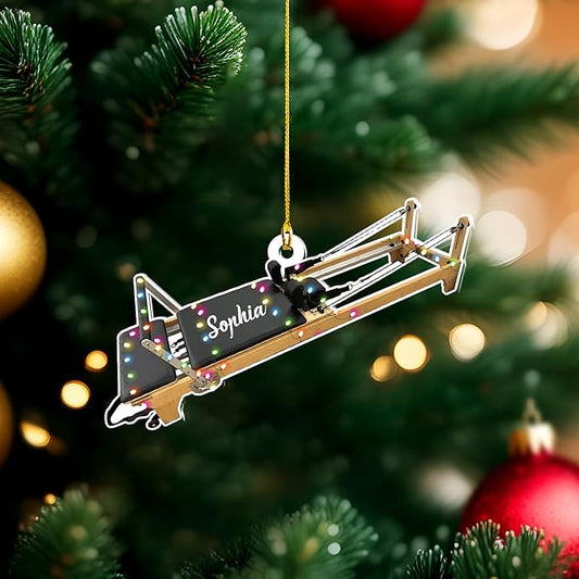 Personalized Pilates Christmas Ornament - Custom Pilates Gift for Women LL8