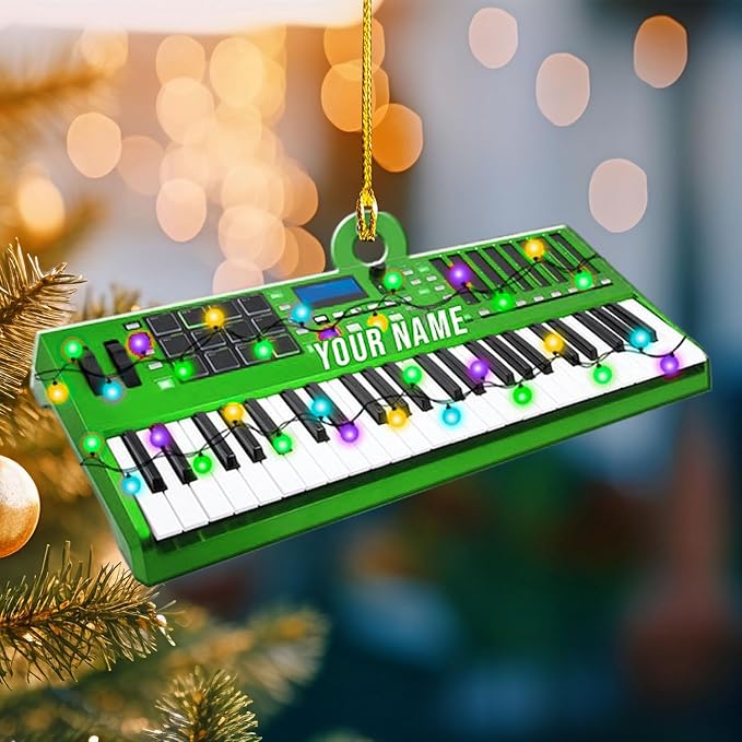 Personalized Music Instrument Christmas Gift - Piano Ornament for Piano Lovers LL26