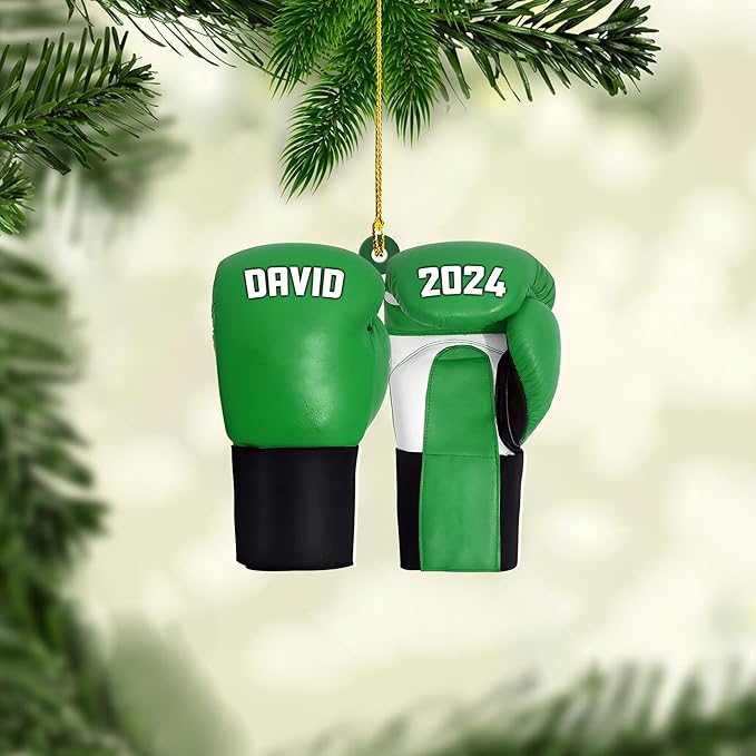 Personalized Boxing Gloves Christmas Ornament - Boxing Ornament Gift LL8