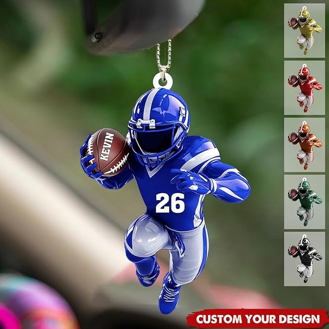 Personalized Football Uniform Ornament - American Football Ornament Gift LL26