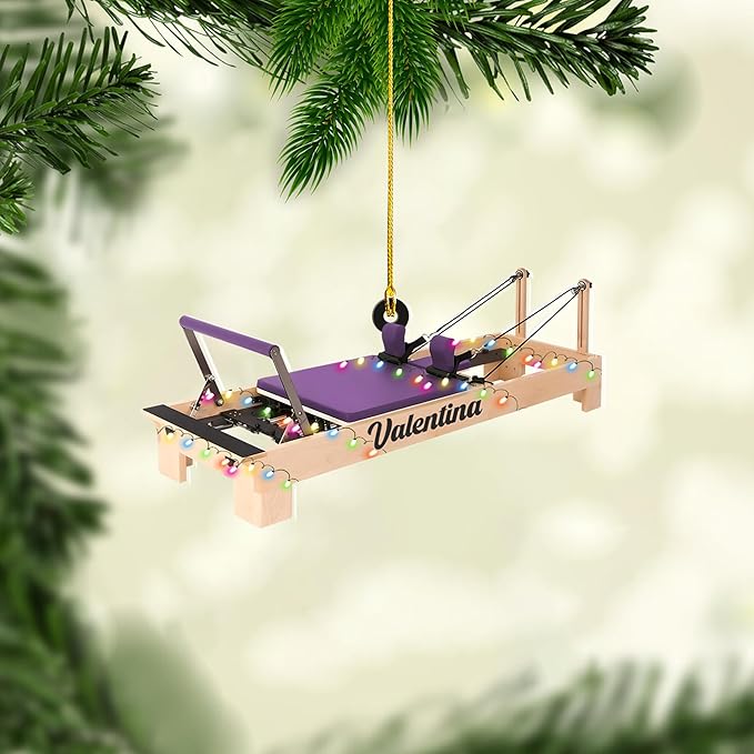 Personalized Pilates Christmas Ornament - Custom Pilates Gift for Women LL19