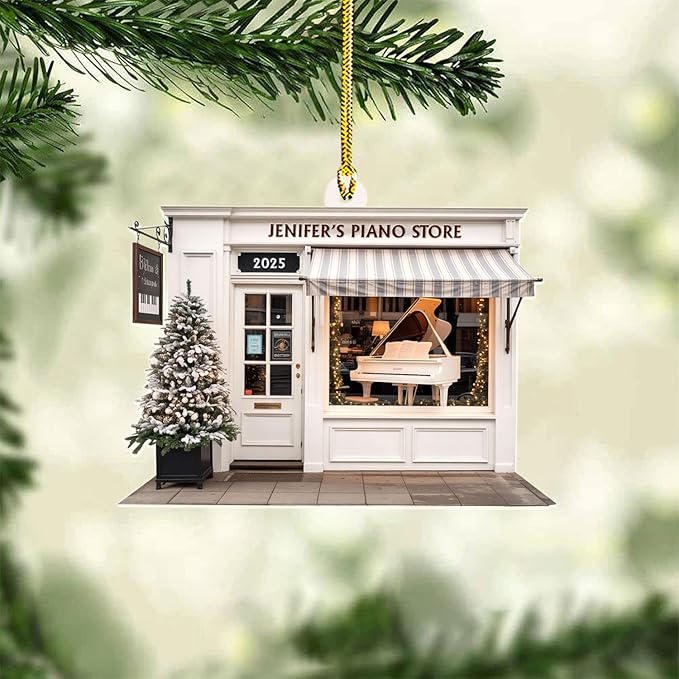 Customized Piano Ornament - Music Instrument Christmas Gift for Piano Lovers LL45