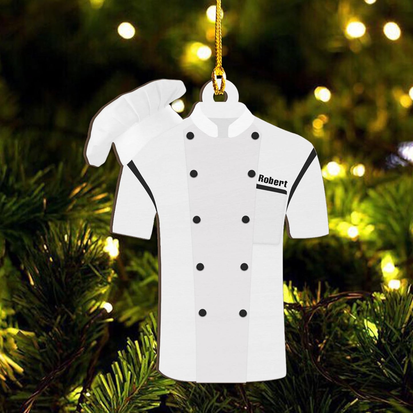 Personalized Chef Hat Ornament, Custom Cooking Baking Ornament for Christmas Tree N26