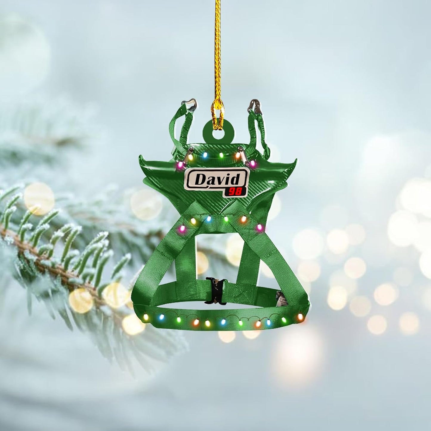 Personalized Race Car Christmas Ornament – Custom Acrylic Car Lover Gift, Racing Tree Decoration TR36