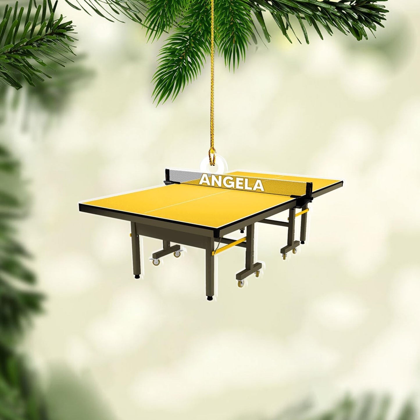 Personalized Table Tennis Ornament – Custom Ping Pong Acrylic Ornament, Gift for Table Tennis Lovers TT7