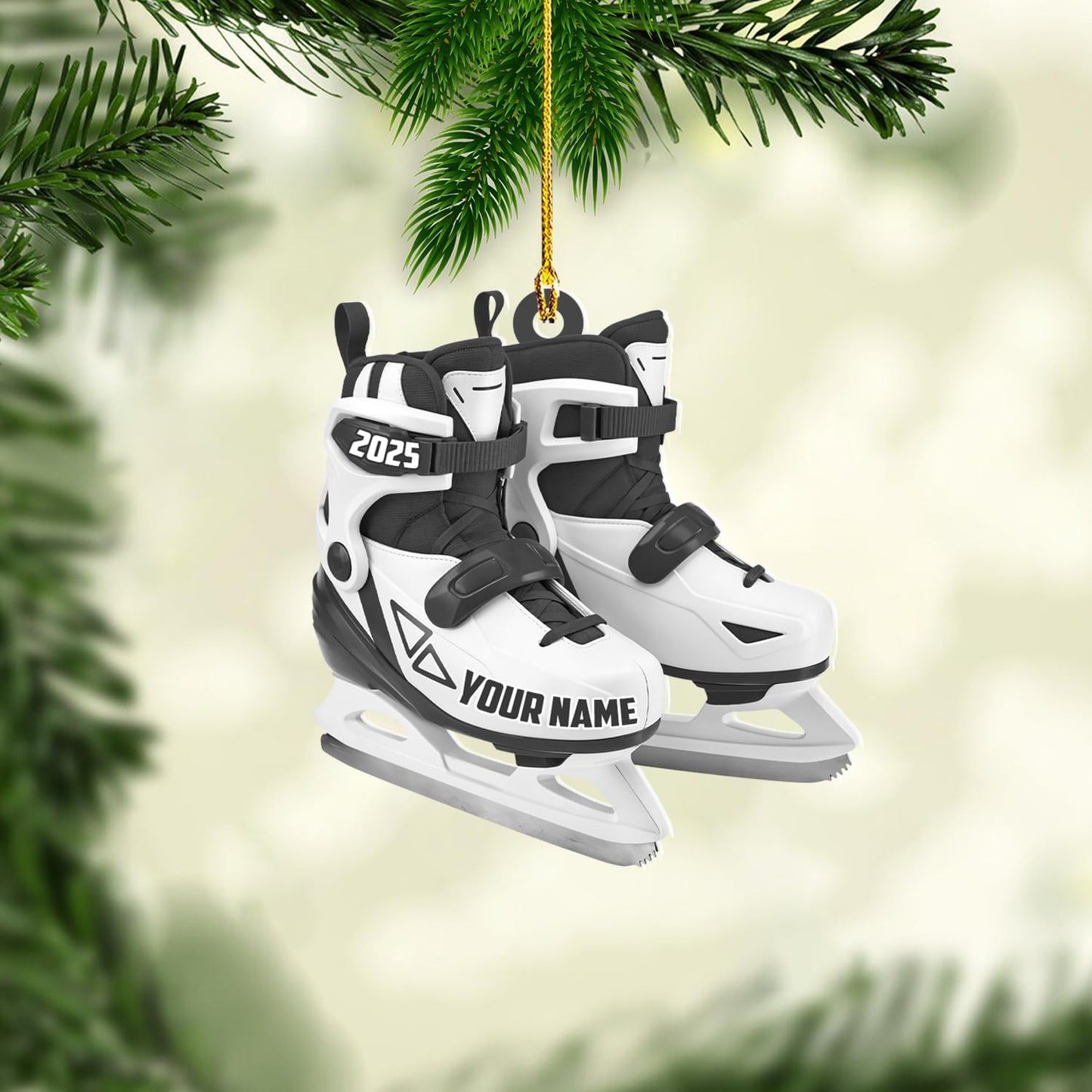Personalized Ice Skating Christmas Ornament N08
