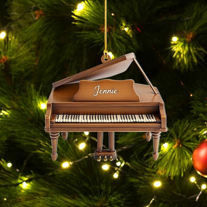 Personalized Music Instrument Christmas Gift - Piano Ornament for Piano Lovers LL27
