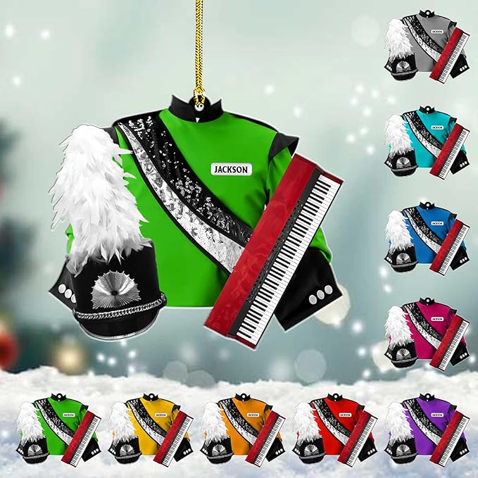 Customized Piano Ornament - Music Instrument Christmas Gift for Piano Lovers LL40