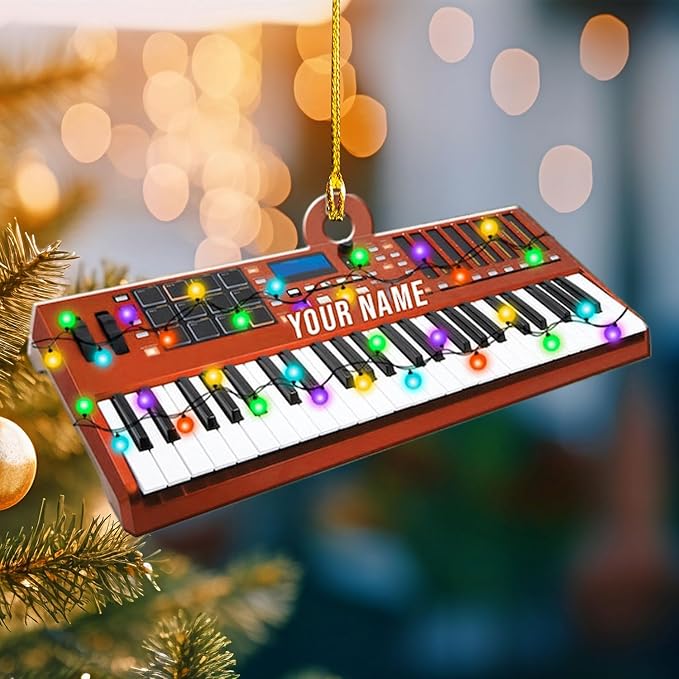 Personalized Music Instrument Christmas Gift - Piano Ornament for Piano Lovers LL26