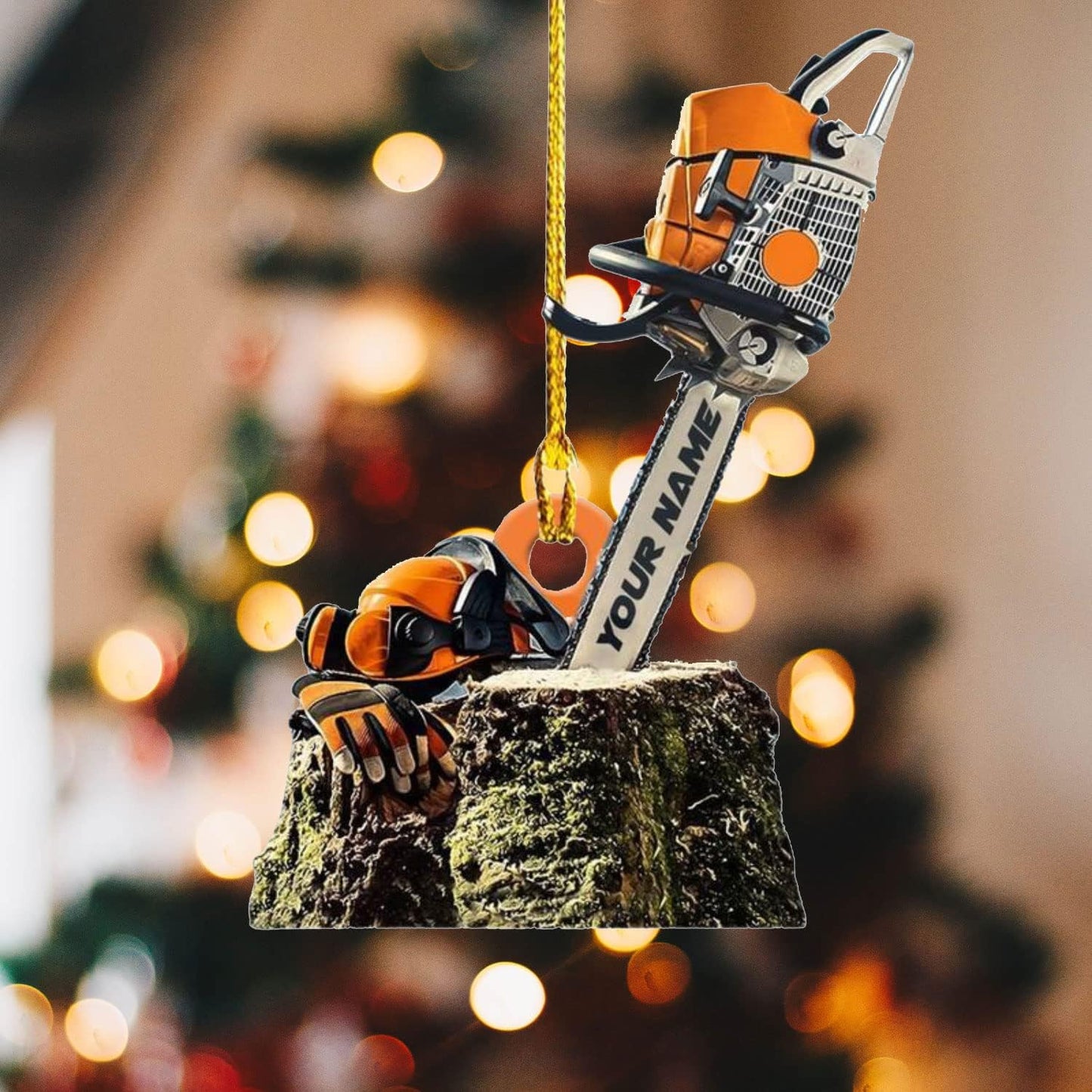 Personalized Carpenter Ornament – Woodworking Lumberjack Gift