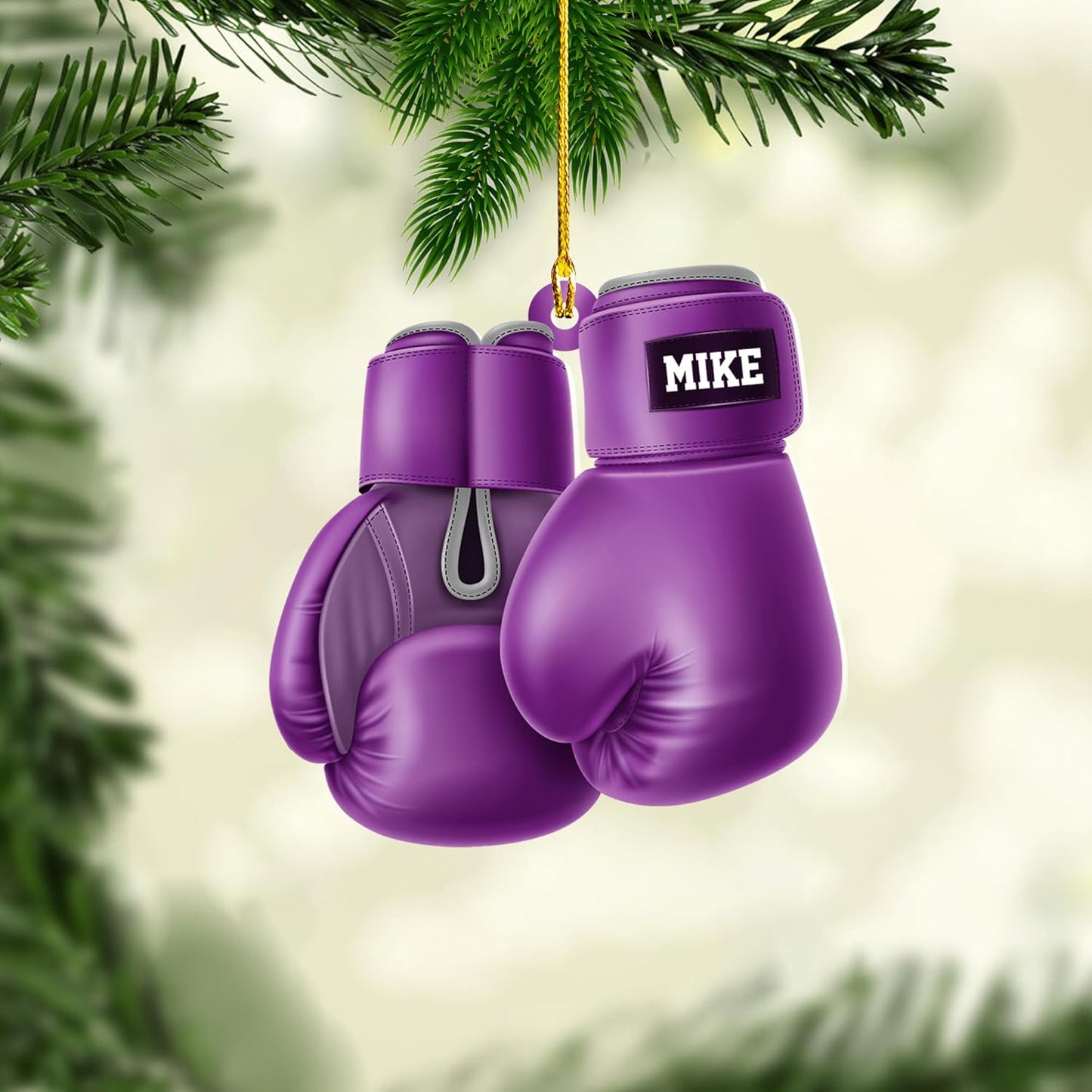 Personalized Boxing Gloves Christmas Ornament - Boxing Ornament Gift LL6