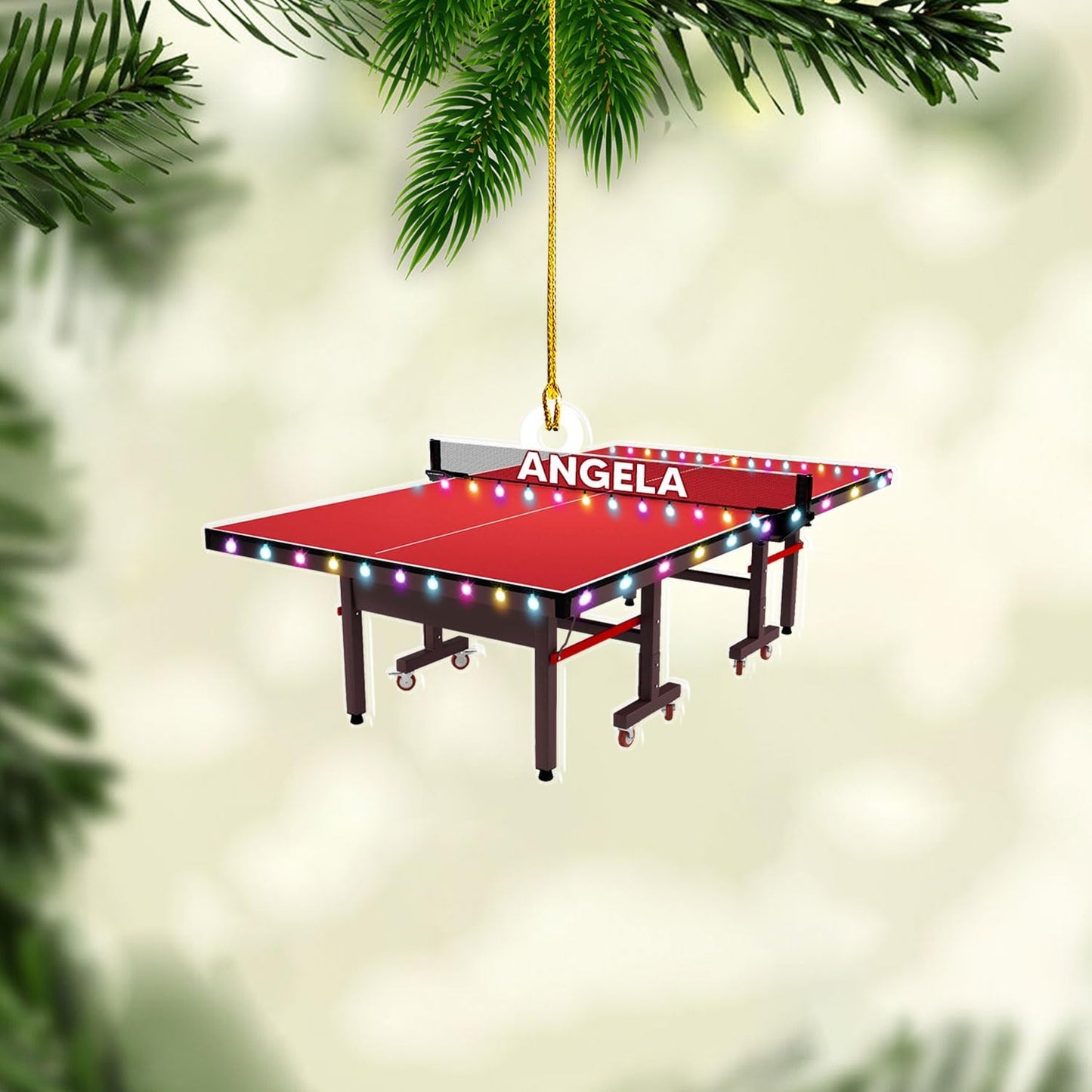 Personalized Table Tennis Ornament – Custom Ping Pong Acrylic Ornament, Gift for Table Tennis Lovers TT7