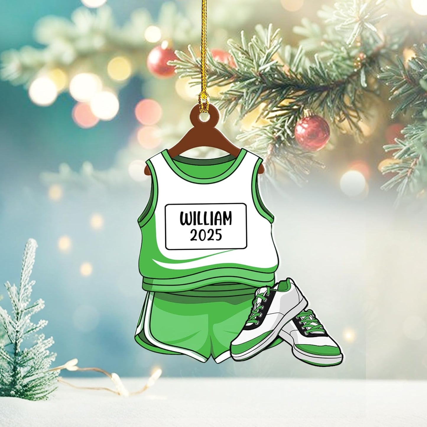 Personalized Marathon Ornament – Custom Name Acrylic Running Christmas Decoration, Runner Gift TM15