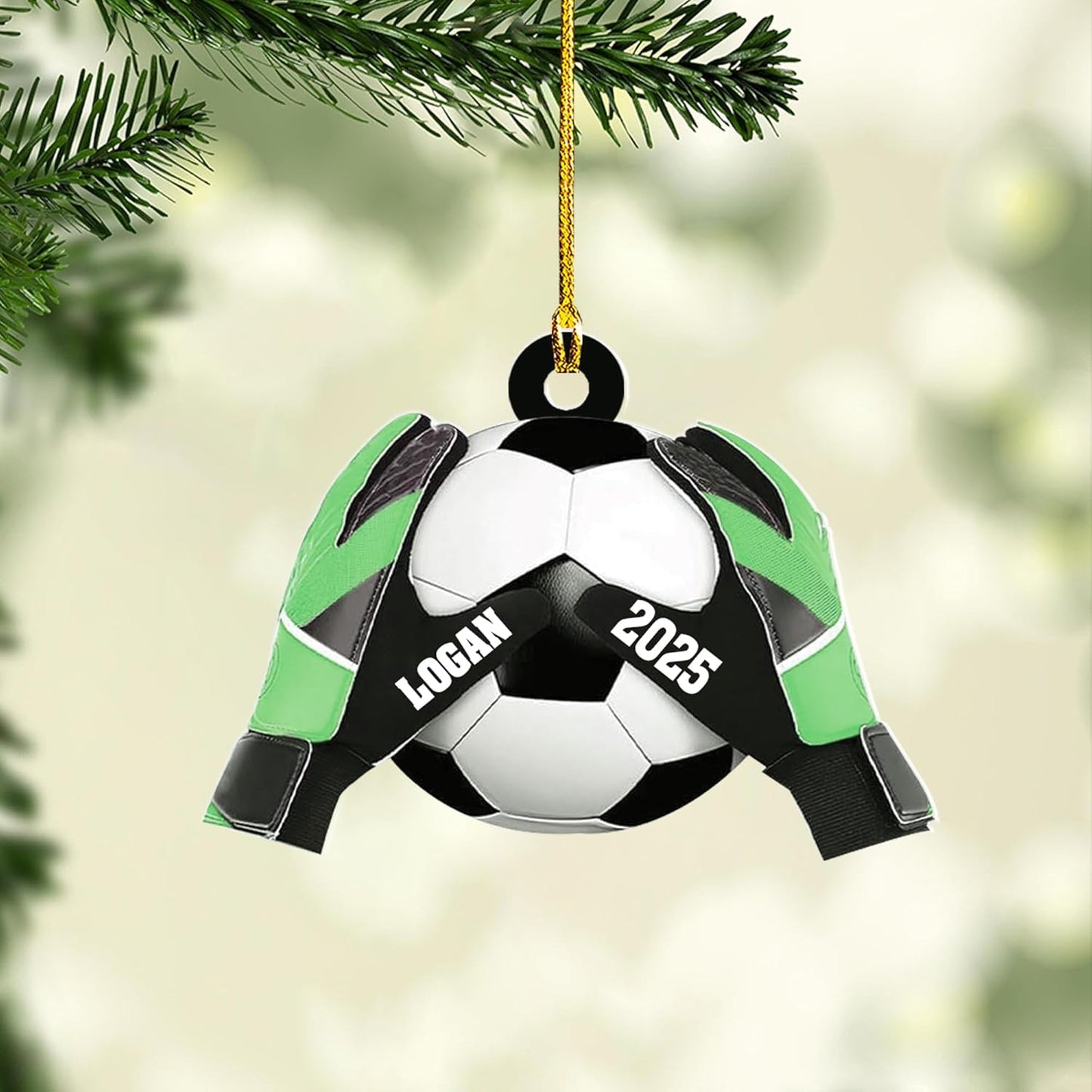 Personalized Soccer Player Christmas Ornament - Xmas Gift for Soccer Lovers C18