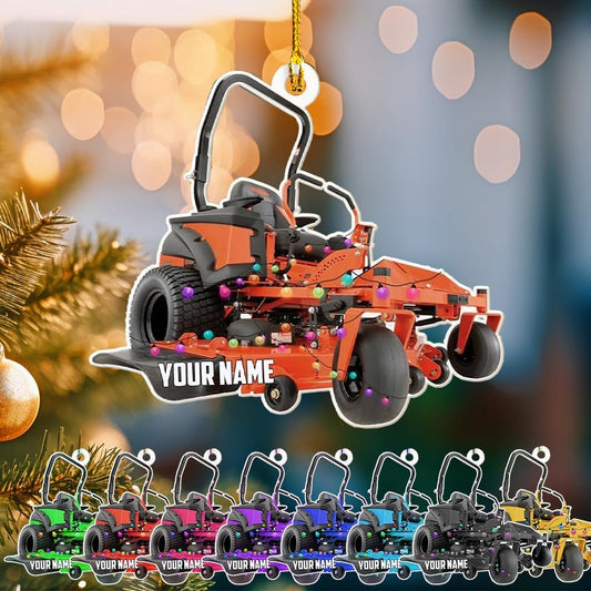 Personalized Lawn Mower Acrylic Ornament – Custom Christmas Gift for Gardeners TG54