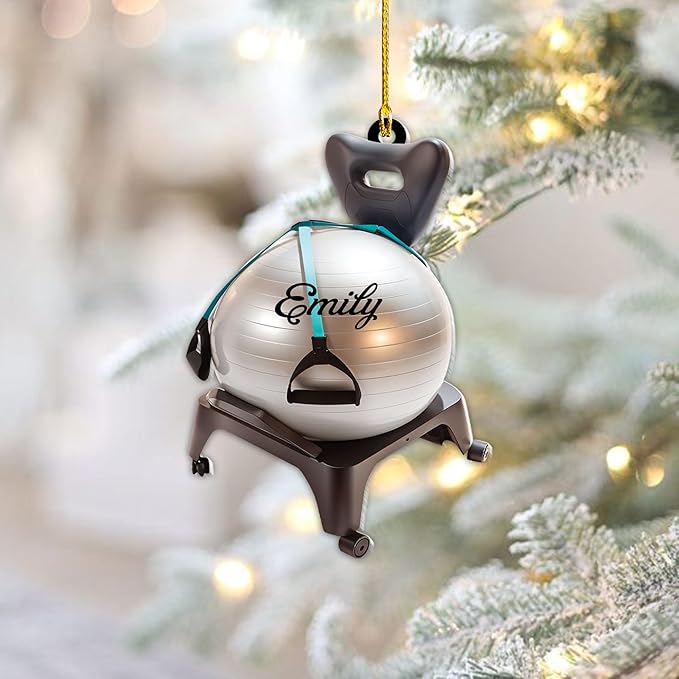 Personalized Pilates Acrylic Christmas Ornament - Instructors & Fitness Lovers LL48