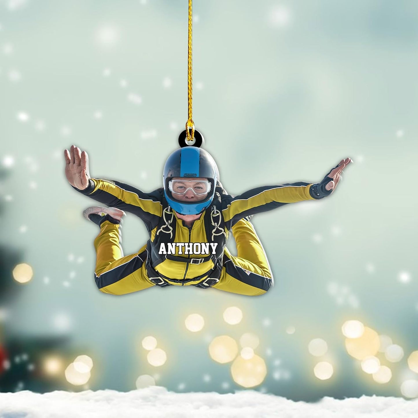 Custom Skydiving Christmas Ornament – Skydiver Xmas Decor O13