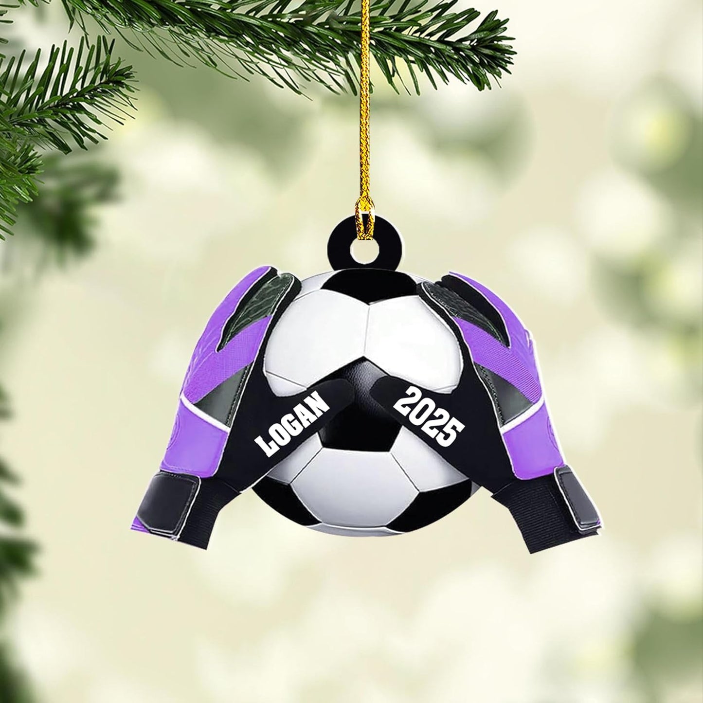 Personalized Soccer Player Christmas Ornament - Xmas Gift for Soccer Lovers C18