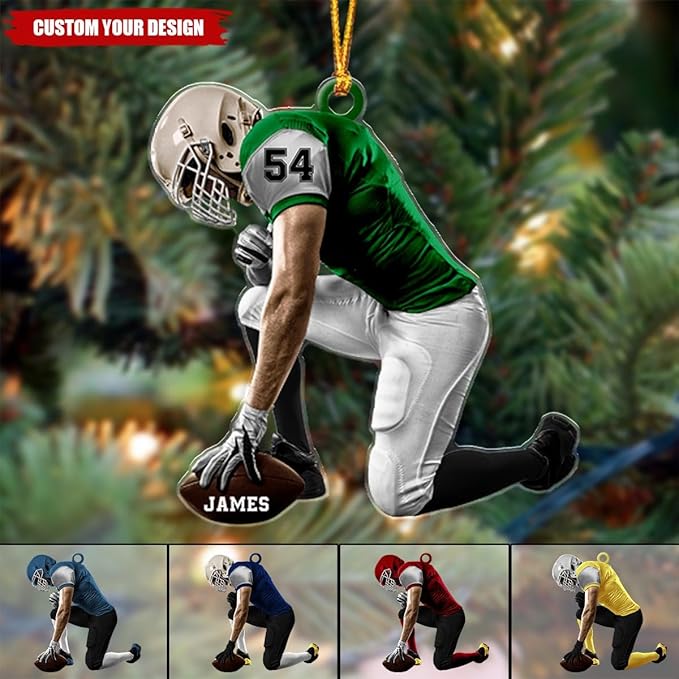 Personalized Football Uniform Ornament - American Football Ornament Gift LL25
