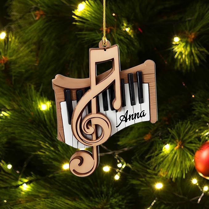 Personalized Music Instrument Christmas Gift - Piano Ornament for Piano Lovers LL23