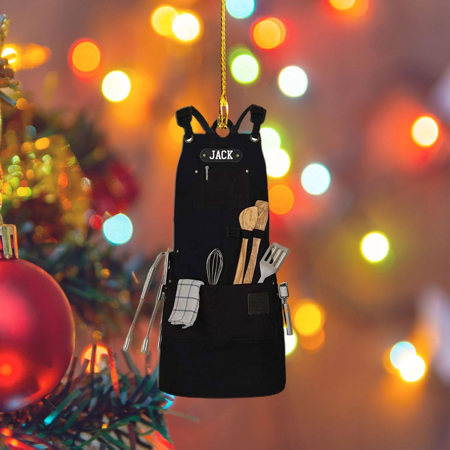 Personalized Chef's Custom Hat Ornament for Christmas Tree, Cooking & Baking Kitchen Ornament  N04