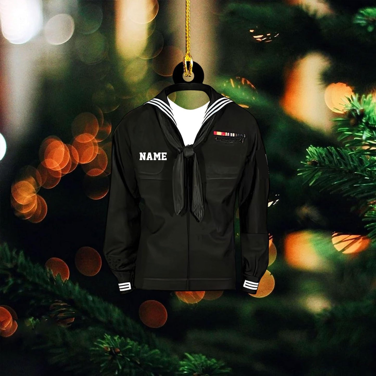 Custom Name Sailor Ornament – Personalized Captain Acrylic Sailing Ornament, Nautical Christmas Tree Decoration for Navy Lovers TS25