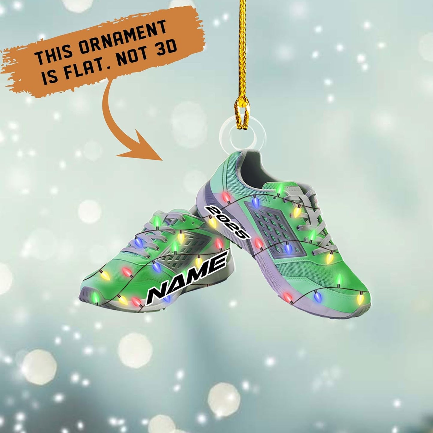 Custom Marathon Runner Ornament – Personalized Acrylic Race Ornament, Sport Holiday Tree Decoration, Running Gift TM12