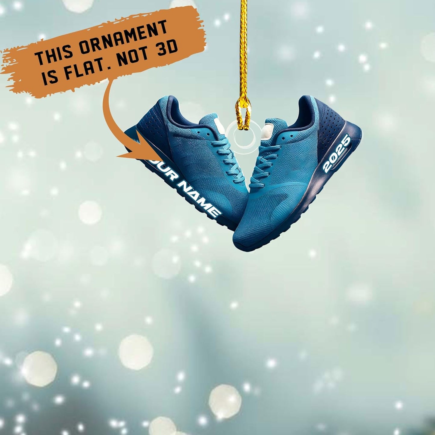 Personalized Marathon Christmas Ornament – Custom Name Acrylic Running Ornament, Marathon Runner Gift, Race Medal Keepsake TM2