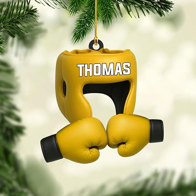 Personalized Boxing Gloves Christmas Ornament - Custom Name Boxing Ornament Gift LL25