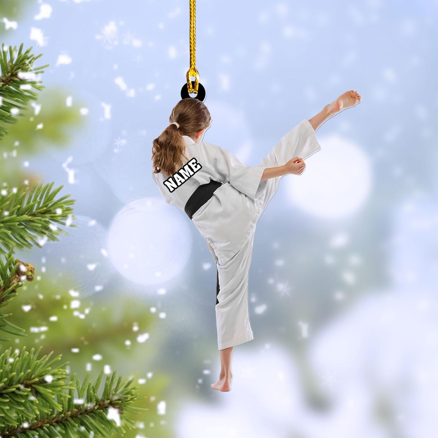 Custom Karate Christmas Ornament – Taekwondo & Jiu Jitsu Gift Krt3