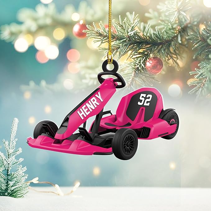 Personalized Go Kart Christmas Ornament N05