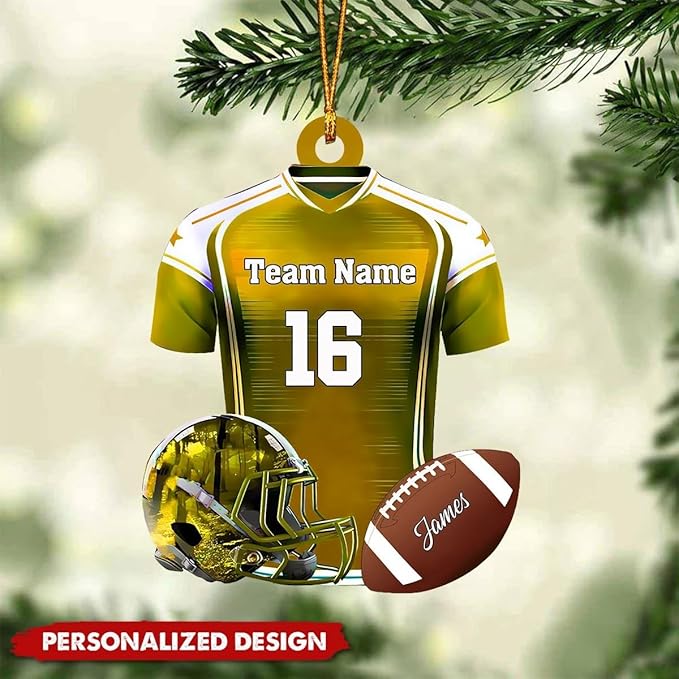 Personalized Football Player Ornament - American Football Ornament Gift LL28