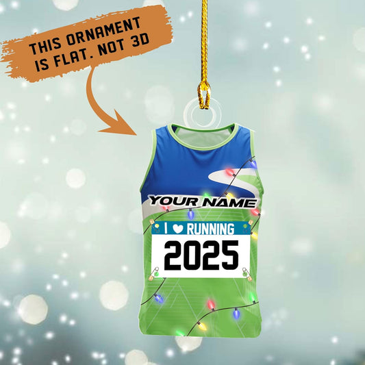 Personalized Marathon Finisher Ornament – Custom Name Acrylic Running Keepsake, Holiday Runner Gift TM8