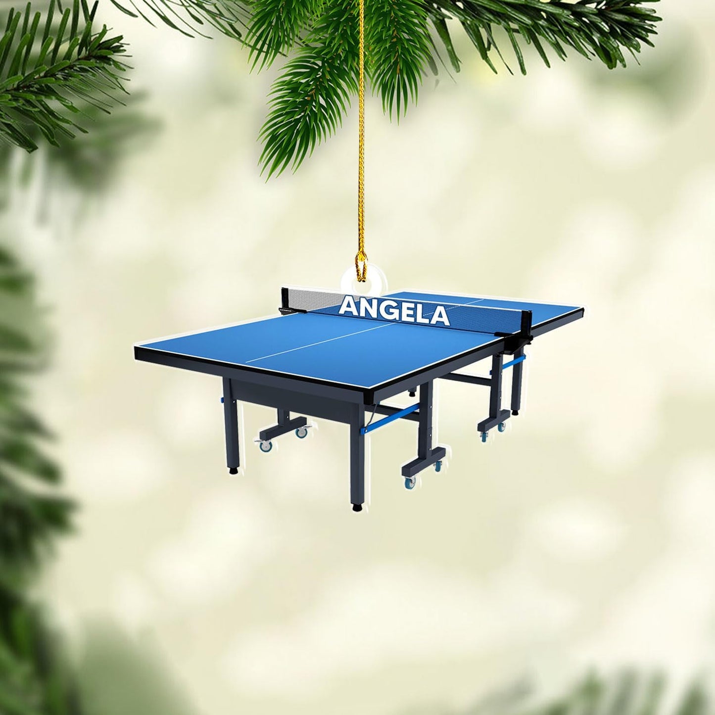 Personalized Table Tennis Ornament – Custom Ping Pong Acrylic Ornament, Gift for Table Tennis Lovers TT7