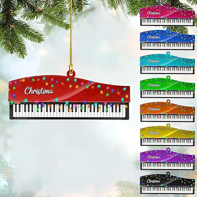 Personalized Music Instrument Christmas Gift - Piano Ornament for Piano Lovers LL29