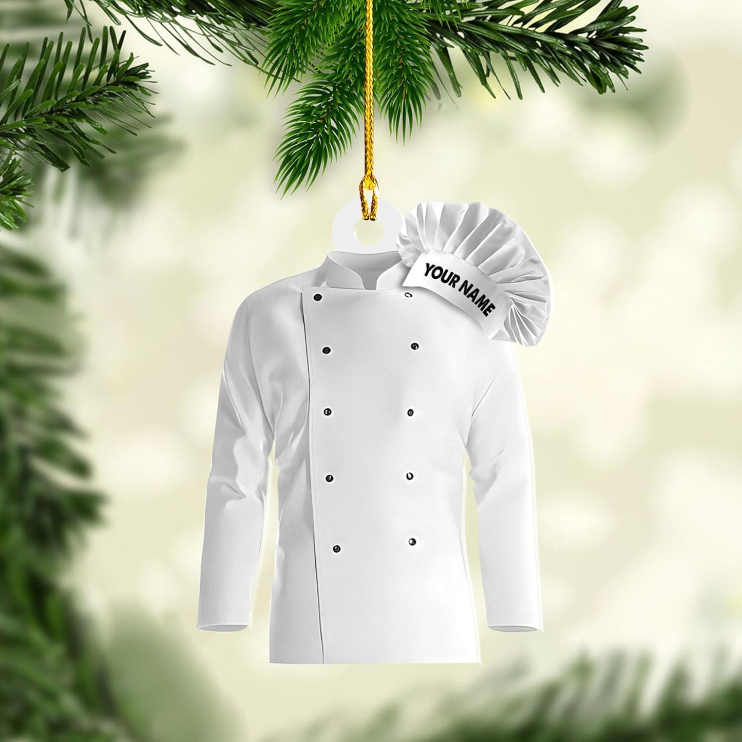 Customized Chef Ornament - Chef Christmas Gift N10
