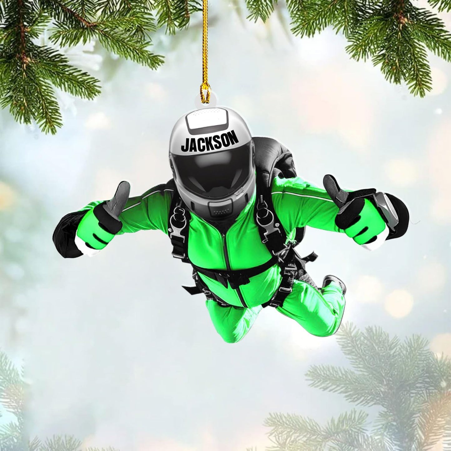 Custom Skydiving Christmas Ornament – Skydiver Xmas Decor O4