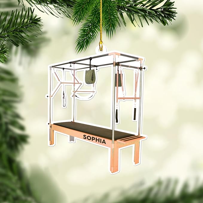 Personalized Pilates Christmas Ornament - Custom Pilates Gift for Women LL13