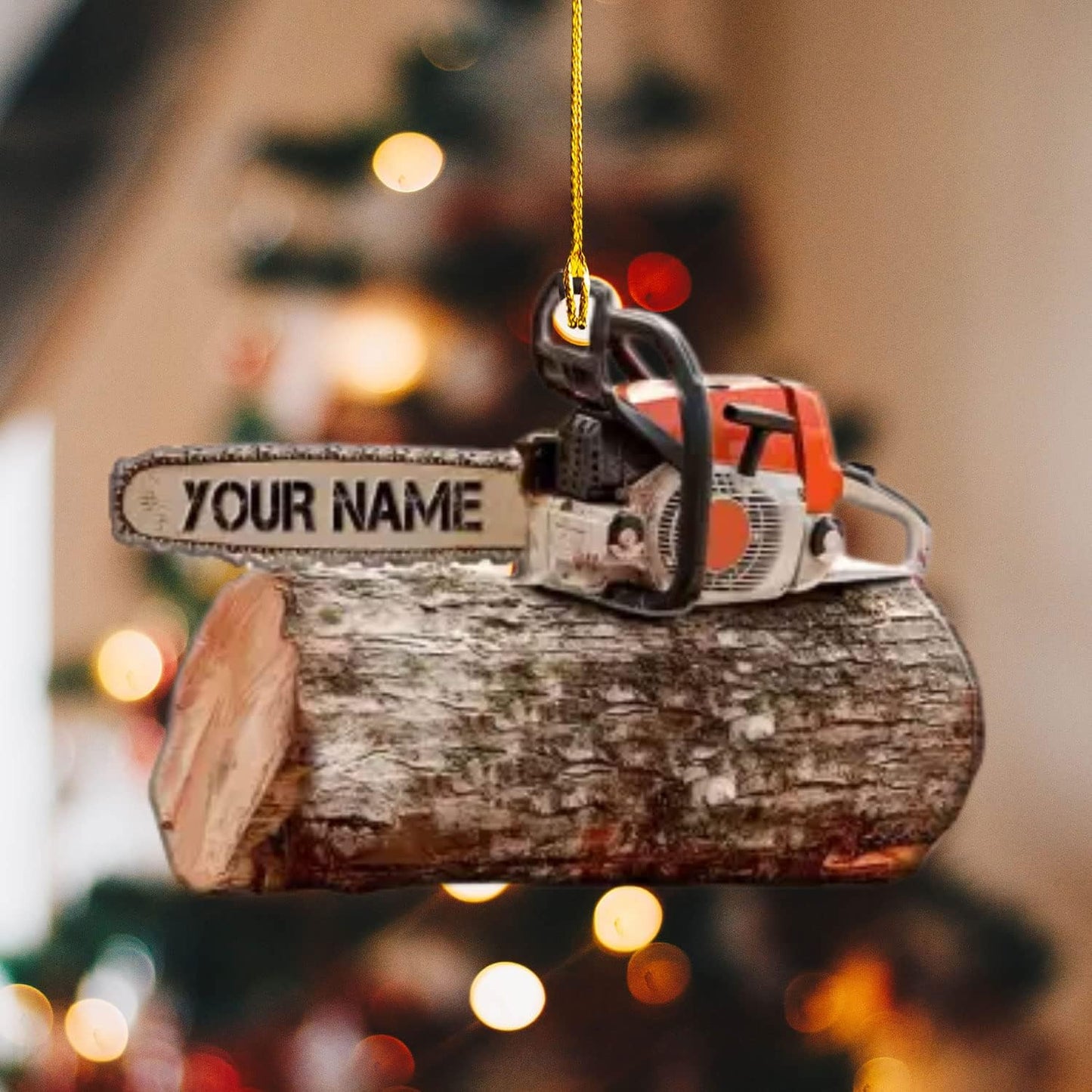 Personalized Carpenter Ornament – Woodworking Lumberjack Gift Ornament Style 3
