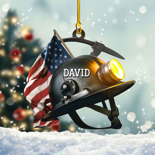 Custom Coal Miner Christmas Ornament – Personalized Name Decor Cmn10