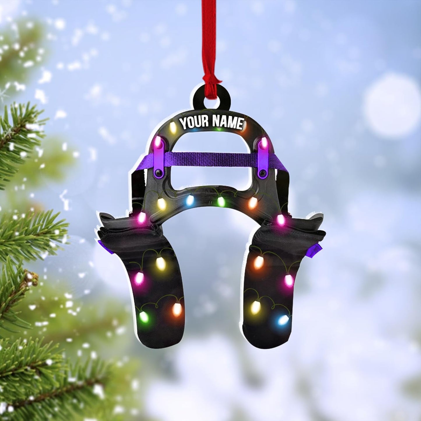 Personalized Racecar Ornament – Custom Acrylic Hot Rod Engine Design, Automotive Christmas Keepsake TDR12