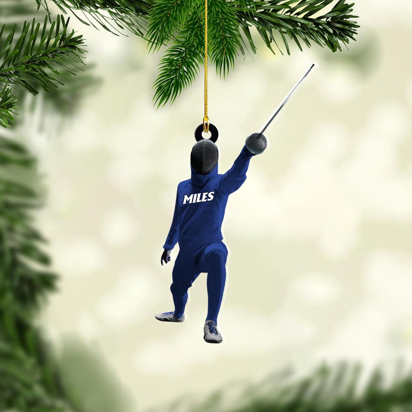 Personalized Fencing Christmas Ornament Christmas Tree Decor C02